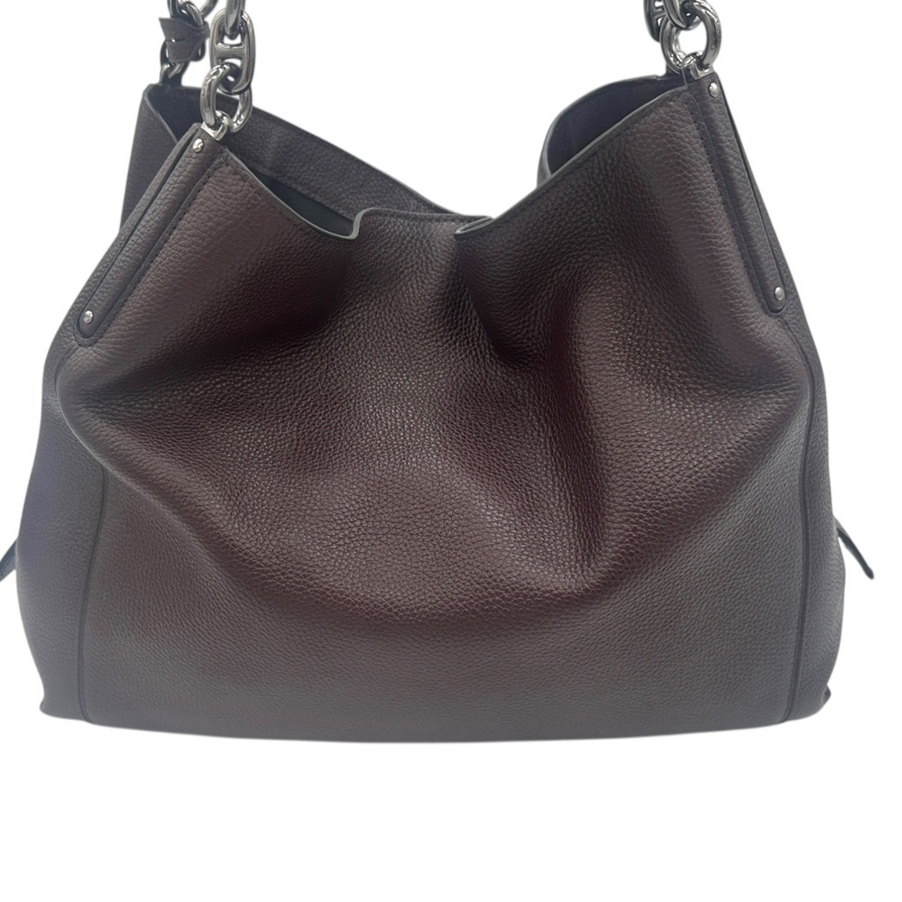 Coach Dalton 31 Satchel Shoulder Bag Oxblood Pebbled Leather 78364 - Picture 3 of 10
